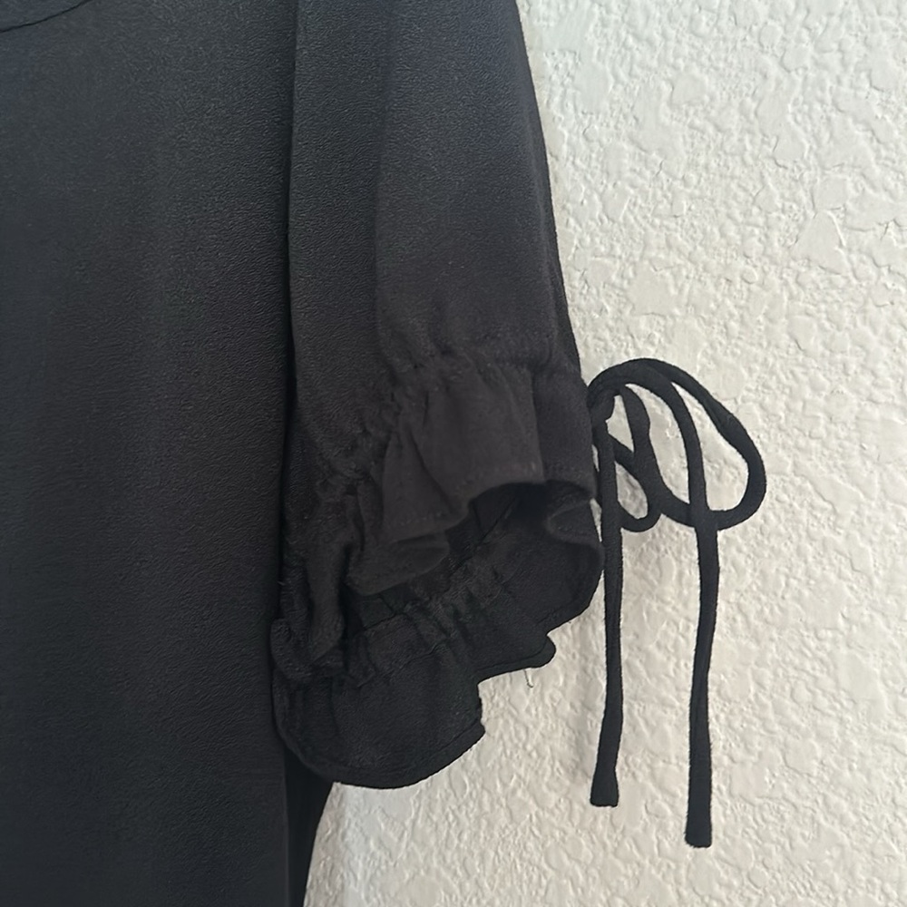 FRAME noir black button front rayon blouse S - Picture 8 of 8